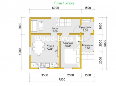 Сруб дома проект Эрик - 2