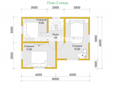 Сруб дома проект Виктор - 3