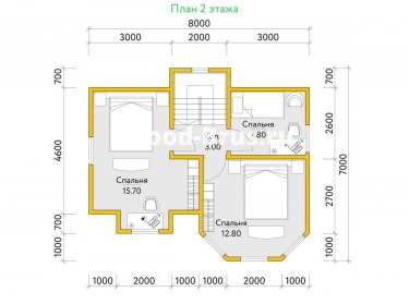 Сруб дома проект Рольф - 3