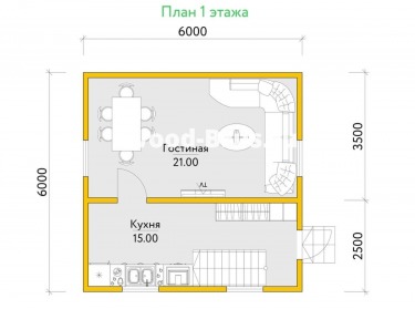 Сруб дома проект Сверр - 2