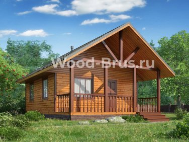 Баня из бруса 6х8 по проекту Рада - вид 1