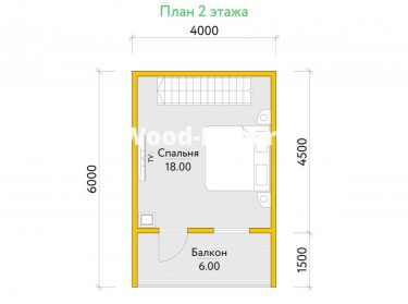 Каркасная баня проект Клара - 3