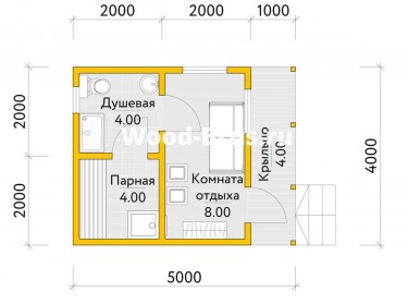 Сруб бани проект Майа - 2