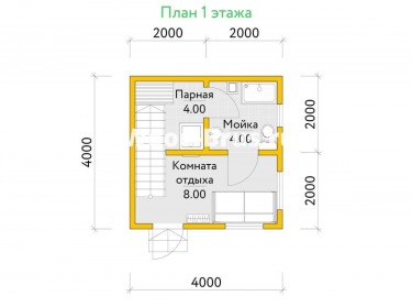 Сруб бани проект Рагна - 2