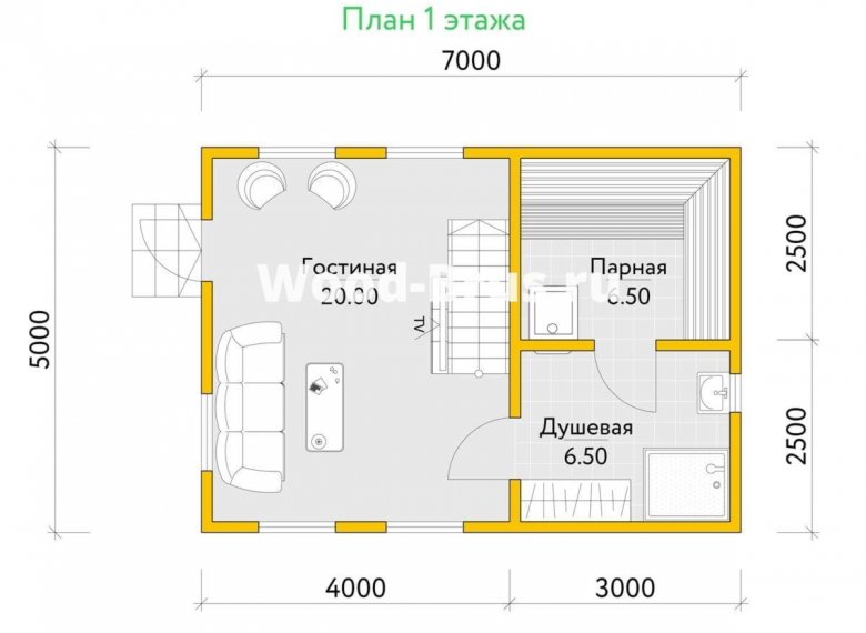 Сруб бани 5х7 Магдалена - фото 2