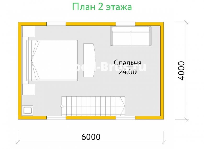 Сруб бани 6х8 Сюзанна - фото 3