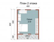 Каркасный дом 6х8 «Хабаровск» - превью 3