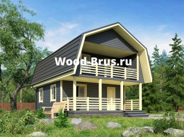 Каркасный дом в два этажа 6х8