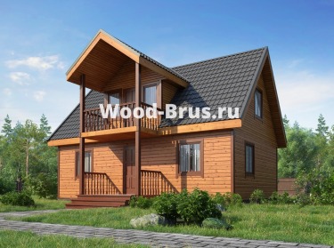 Загородный коттедж из бруса 7.5х9