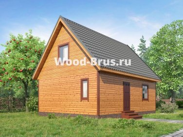 Дом из бруса 6х8 по проекту “Ульрик” - вид 1
