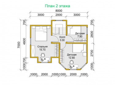 Дом из бруса проект Рольф - 3