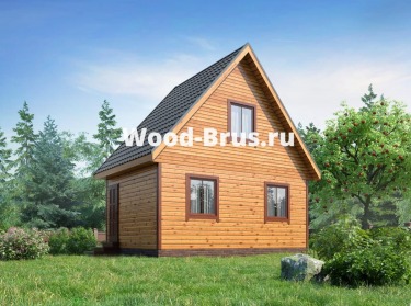Аккуратный дом из бруса 4х6