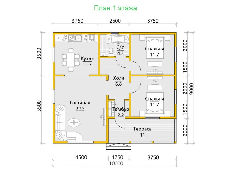 Дом из бруса 9х10 «Аксом» - фото 6