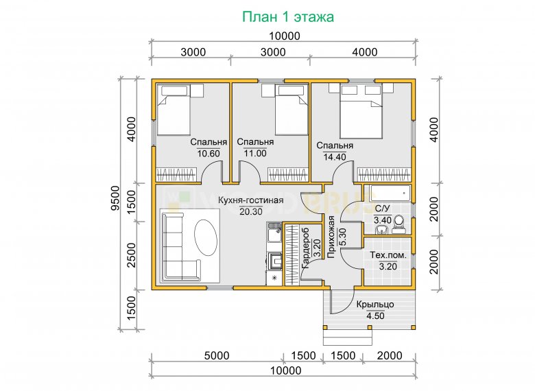 Дом из бруса 8х10 «Хансен» - фото 6