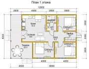 Дом из бруса 8х12 Август - превью 2