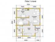 Дом из бруса 7.5х9 Климис - превью 2