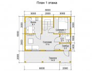 Дом из бруса 8х8 Хавьер - превью 2