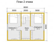 Дом из бруса 8х8 Хавьер - превью 3