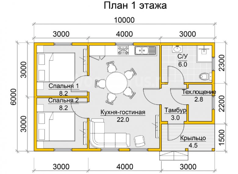 Дом из бруса 6х10 Алтан - фото 2
