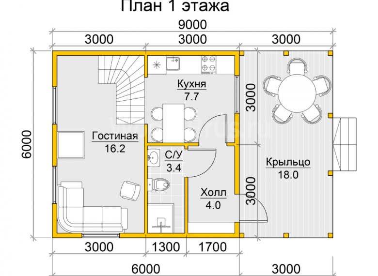 Дом из бруса 6х9 Калум - фото 2