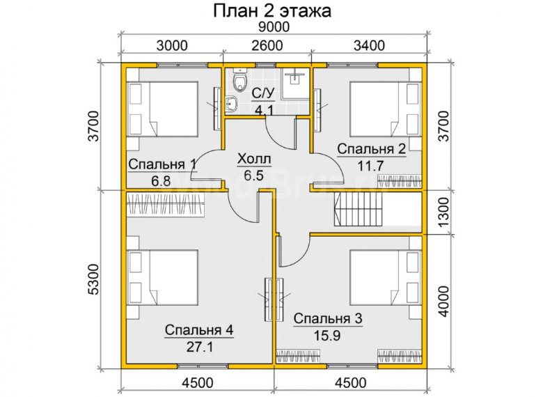 Дом из бруса 9х9 Дианум - фото 3