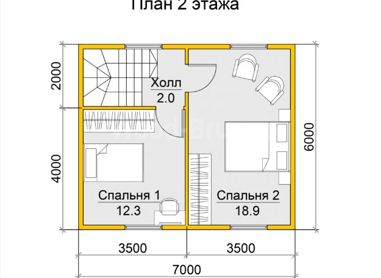 Дом из бруса 6х7 Флавий - фото 3