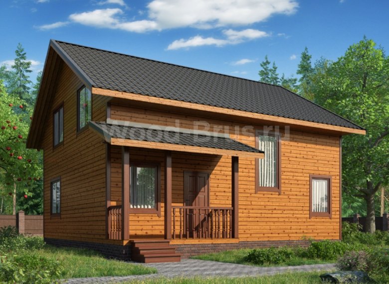 Дом из бруса 8х9 Бари - фото 1