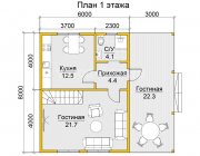 Дом из бруса 8х9 Деклан - превью 2