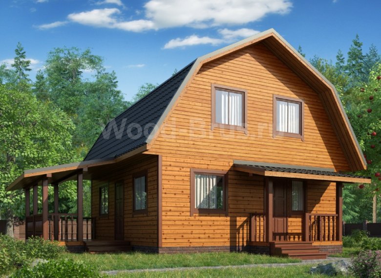 Дом из бруса 7х7 Рубен - фото 1