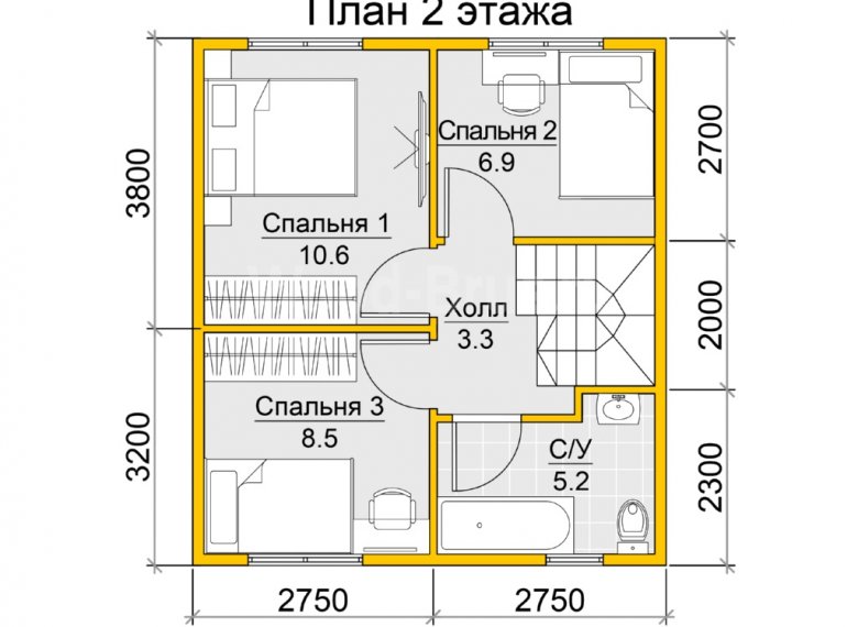 Дом из бруса 7х7 Рубен - фото 3