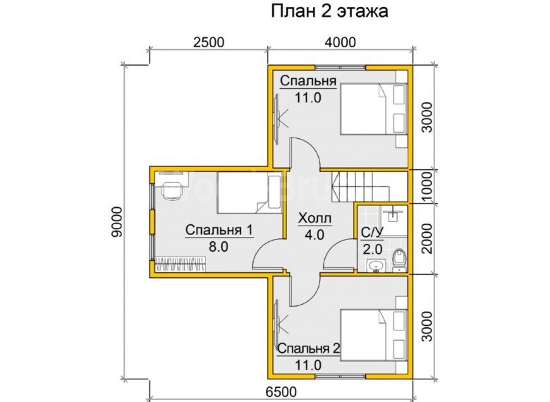 Дом из бруса 7.5х9 Остин - фото 3