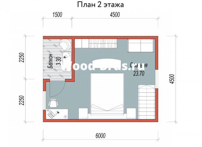 Каркасный дом 6х6 «Красноармейск» - фото 3