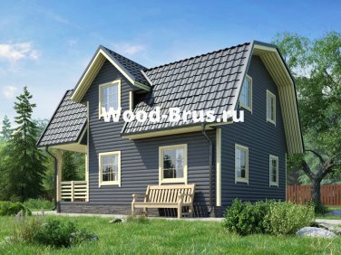 Каркасный дом 7х8 по проекту «Краснозаводск» - вид 1