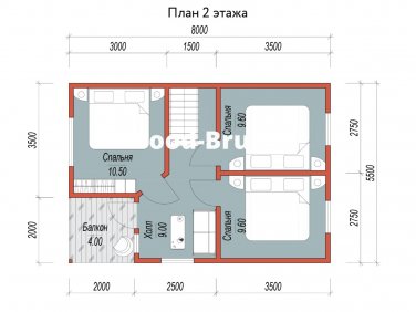 Каркасный дом 7х8 по проекту «Краснозаводск» - вид 3