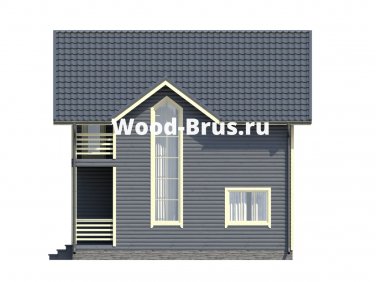 Каркасный дом 8х8 по проекту «Химки» - вид 4