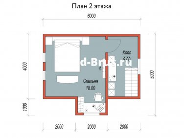 Каркасный дом 6х8 по проекту Хотьково - вид 3