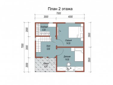 Каркасный дом 8х10,5 по проекту заказчика - вид 3