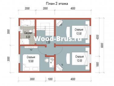 Каркасный дом 7.5х8 по проекту Уфа - вид 3