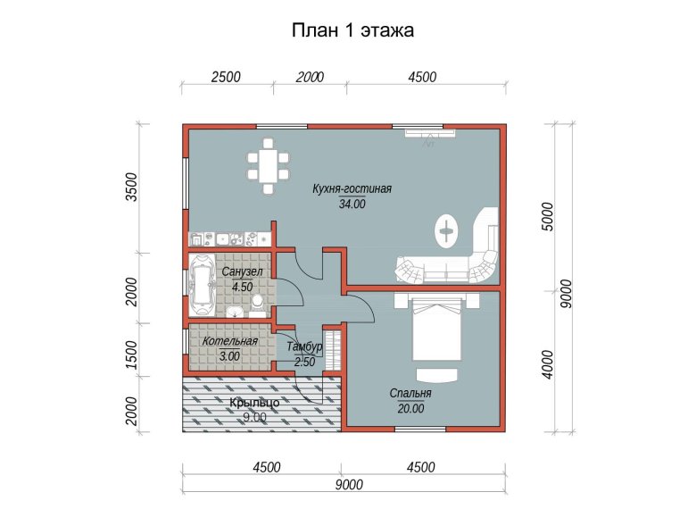 Каркасный дом 9х9 «Измайлово» - фото 6