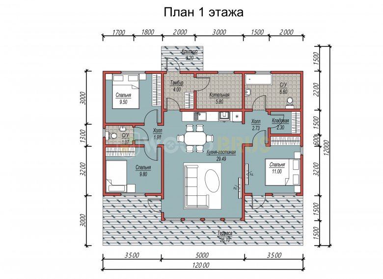 Каркасный дом 10.5х12 «Таруса» - фото 6