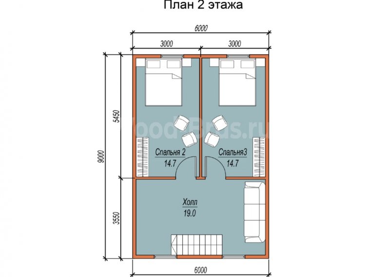 Каркасный дом 7.5х9 Власиха - фото 3