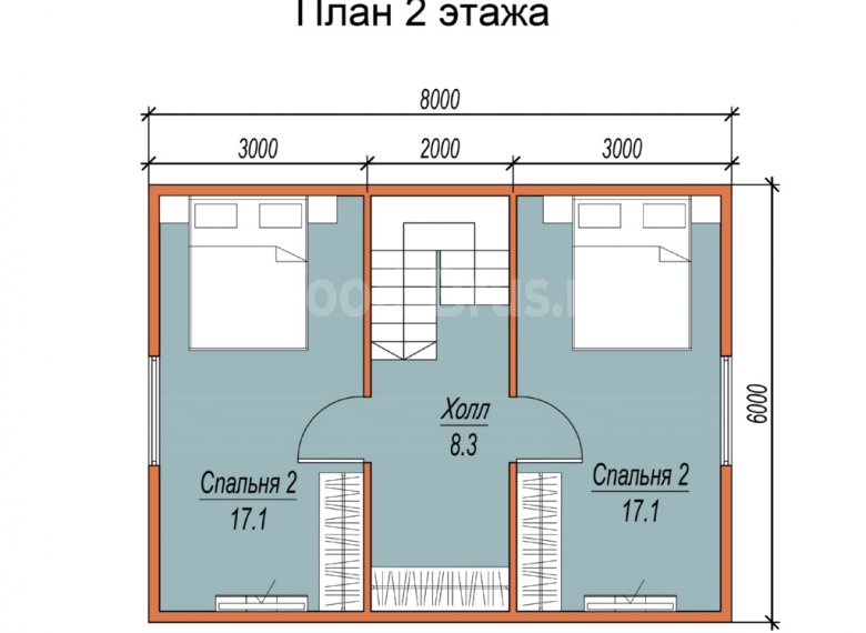Каркасный дом 8х8 Мисайлово - фото 3