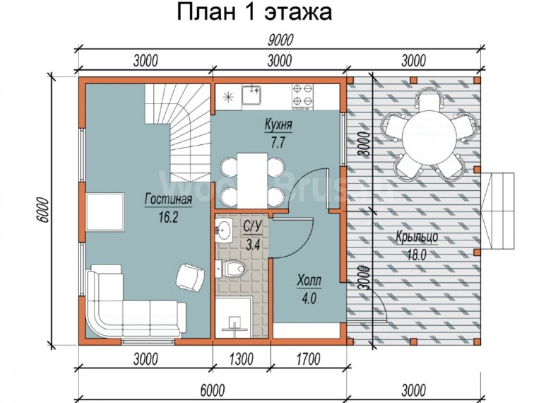 Каркасный дом 6х9 Свердловский - фото 2