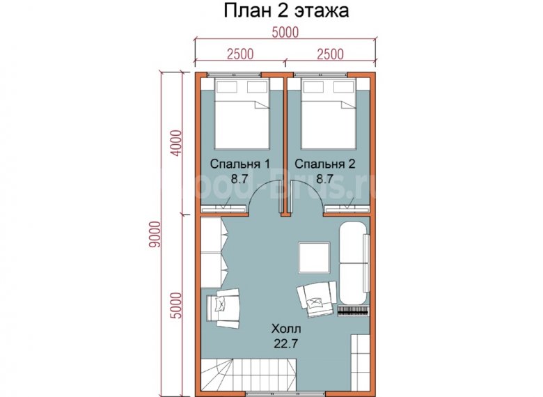 Каркасный дом 7.5х9 Боброво - фото 3