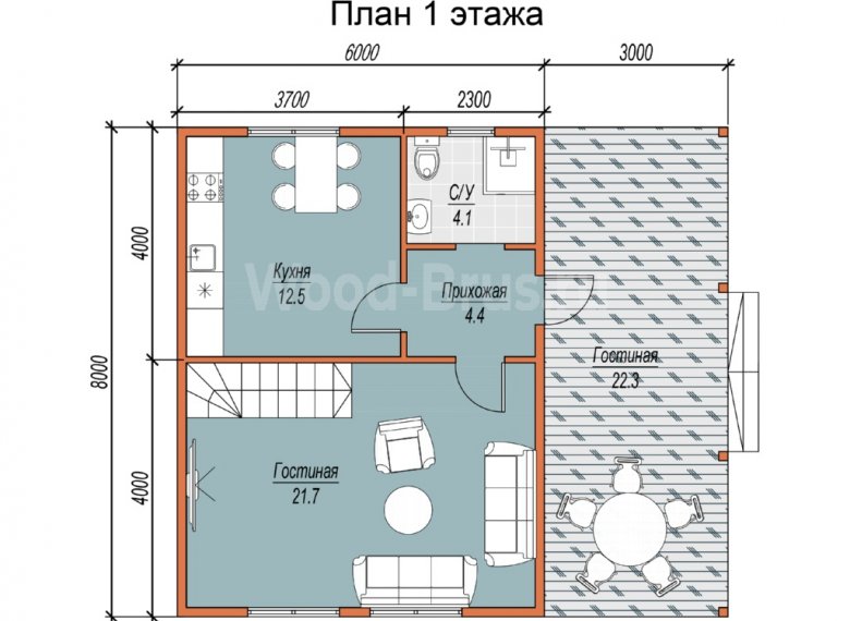 Каркасный дом 8х9 Кратово - фото 2
