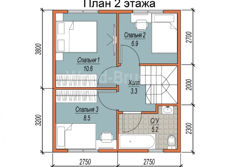 Каркасный дом 7х7 Лопатино - фото 3