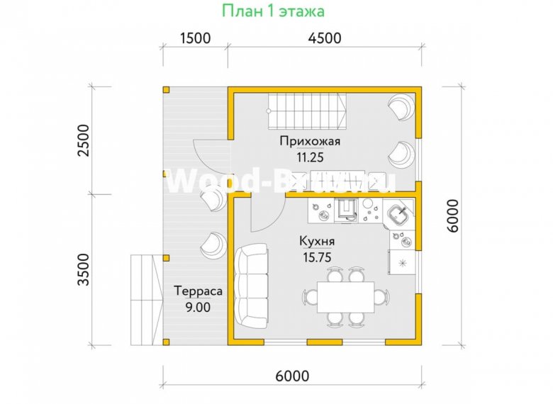 Сруб дома 6х6 «Томас» - фото 2