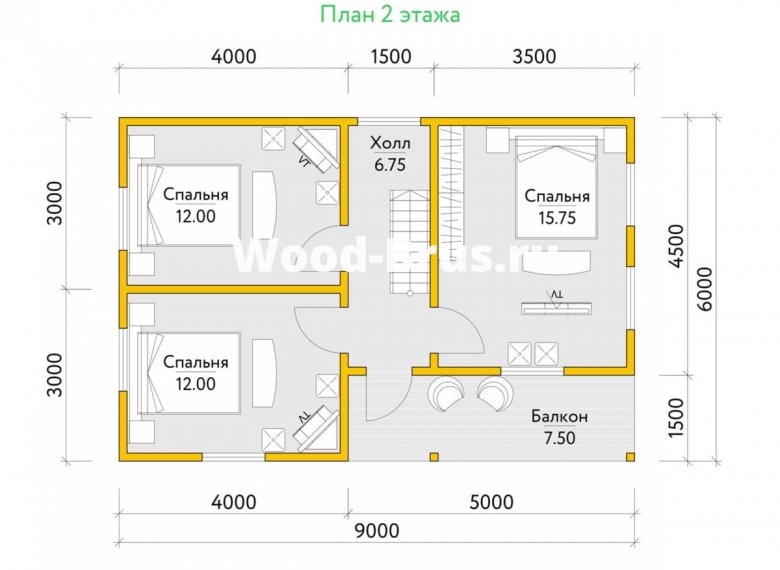 Сруб дома 6х9 «Ульвар» - фото 3