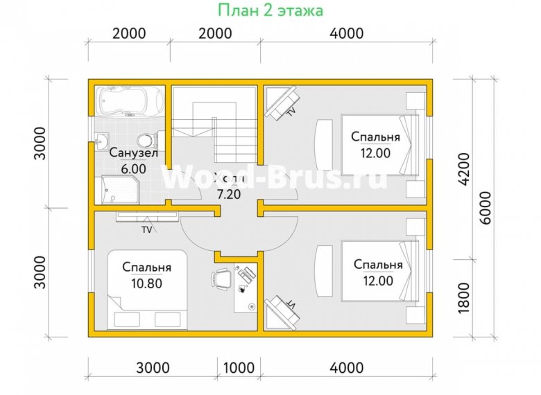 Сруб дома 7.5х8 «Хольми» - фото 3