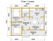 Дом по усадку 7.5х9 Турин - превью 2